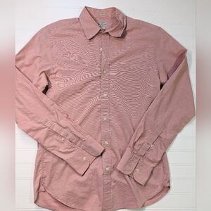 J. Crew Light Red Slim Fit Cotton Button Down Shirt